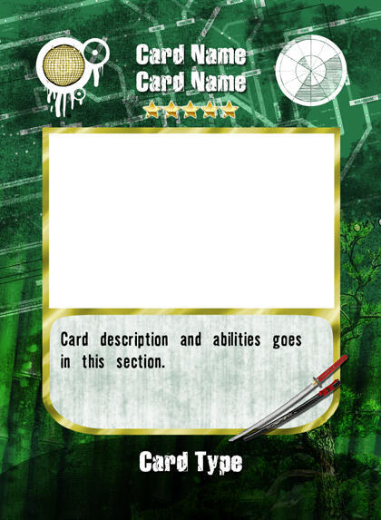 Untitled Green game card base for tabletop game Tokyo Yakuza