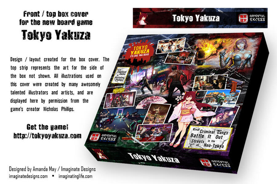 Untitled Box art presentation for tabletop game Tokyo Yakuza