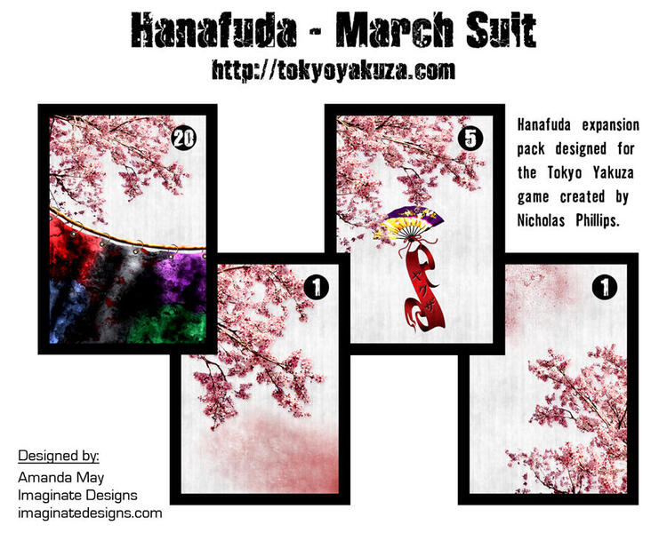 Untitled March suit Hanafuda cards for tabletop game Tokyo Yakuza
