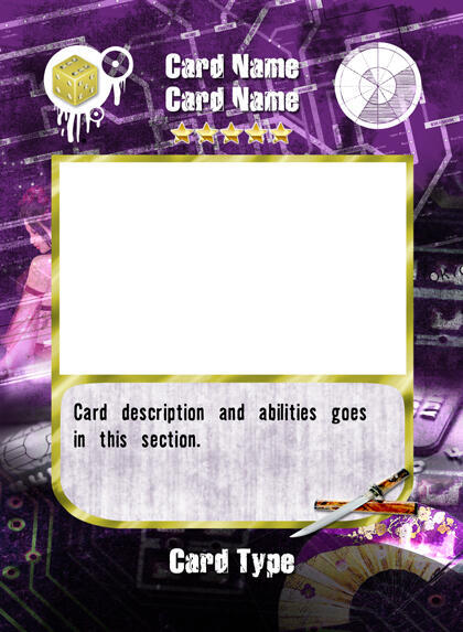 Untitled Purple game card base for tabletop game Tokyo Yakuza